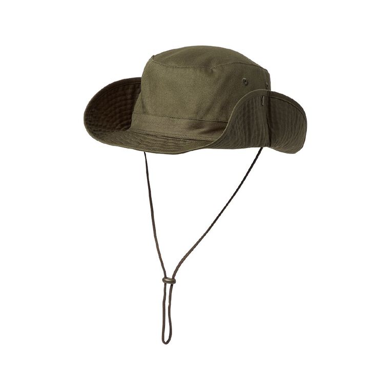 H&H Men's Button Cricket Hat, Khaki, hi-res