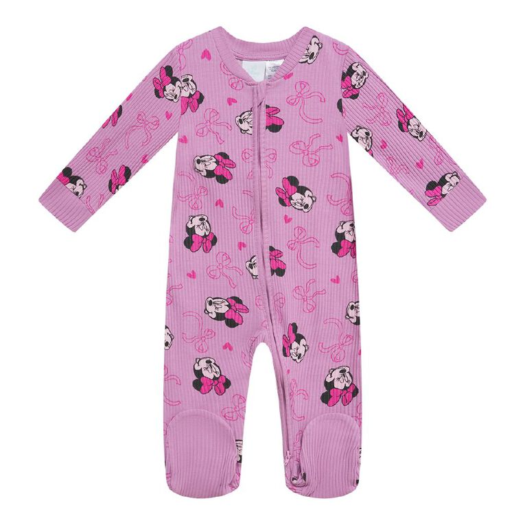 Minnie Mouse Babies' 2 Way Zip All-in-One, Purple Mid, hi-res