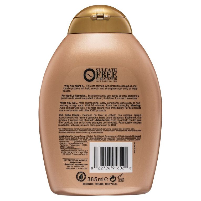 OGX Brazilian Keratin Therapy Conditioner 385ml, , hi-res