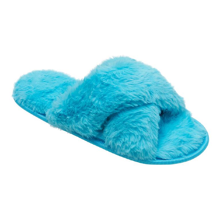 H&H Womens' Slippers, Aqua, hi-res