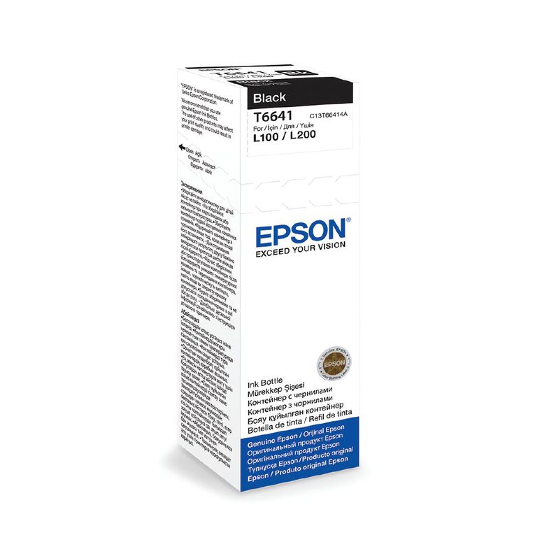Epson Ink T664 Black 70ml Bottle (4500 Pages), , hi-res