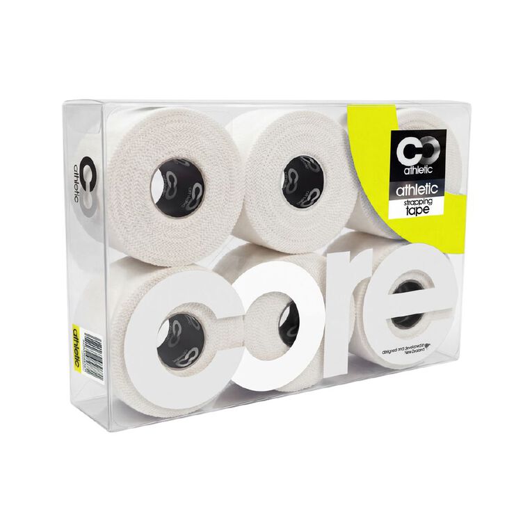 Core Athletic Sports Tape 15m White 6 Pack, , hi-res