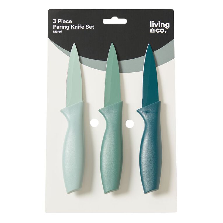 Living & Co Paring Knife Set Green, , hi-res