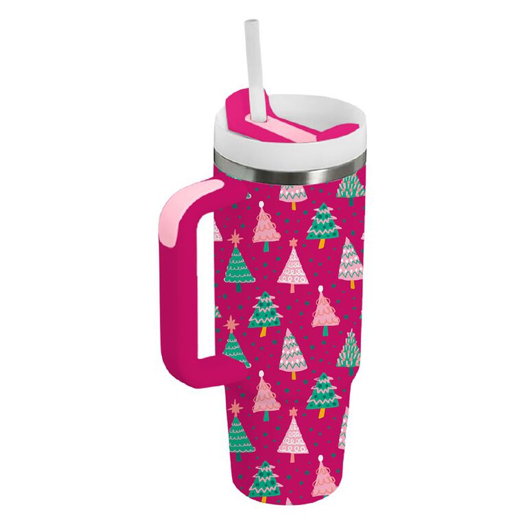 Seymours Limited Edition Christmas Cup with Straw Assorted 1.2L, , hi-res
