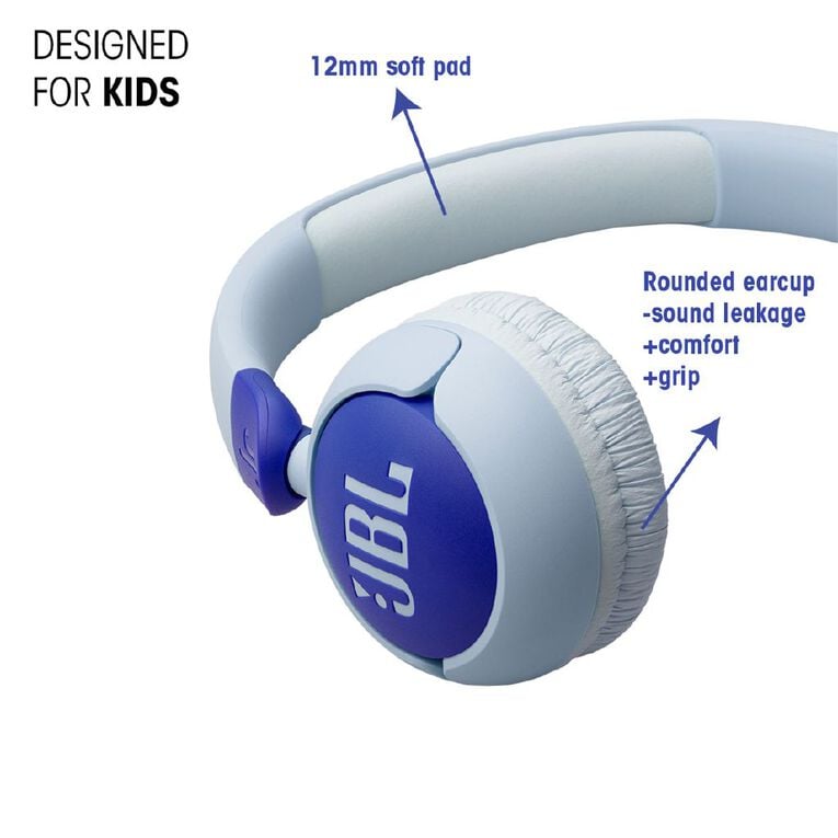 JBL Junior 320 Wired On-Ear Kids Headphones Blue, , hi-res
