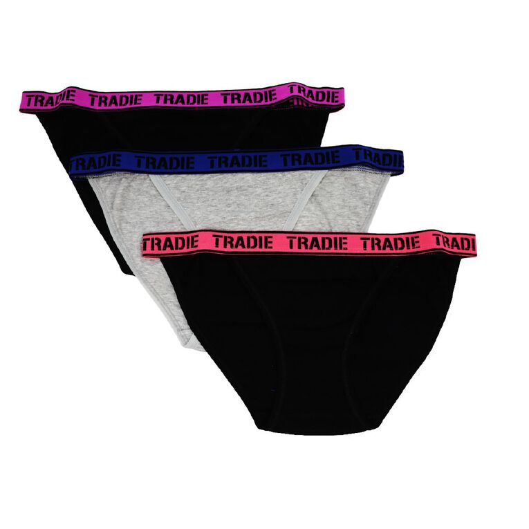 Tradie Women's Cheekster 3 Pack, Black Tradie Women's Cheekster 3 Pack, Black, hi-res
