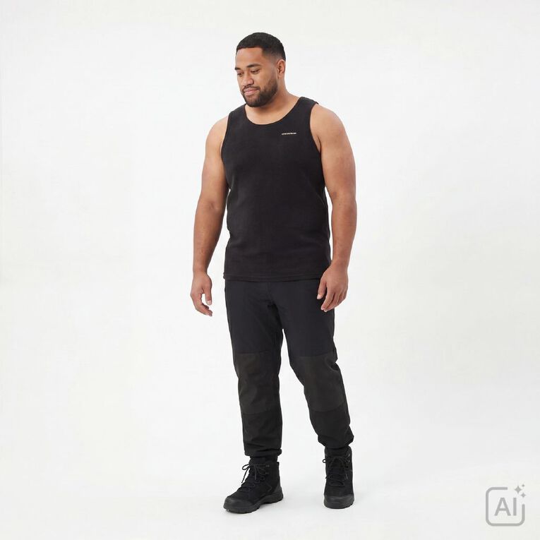 Back Country Adults' Micro Fleece Singlet, Black, hi-res