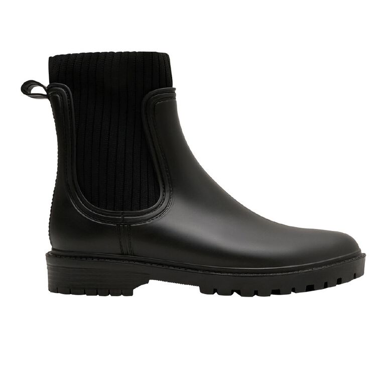 H&H Women's Gumboots, Black, hi-res