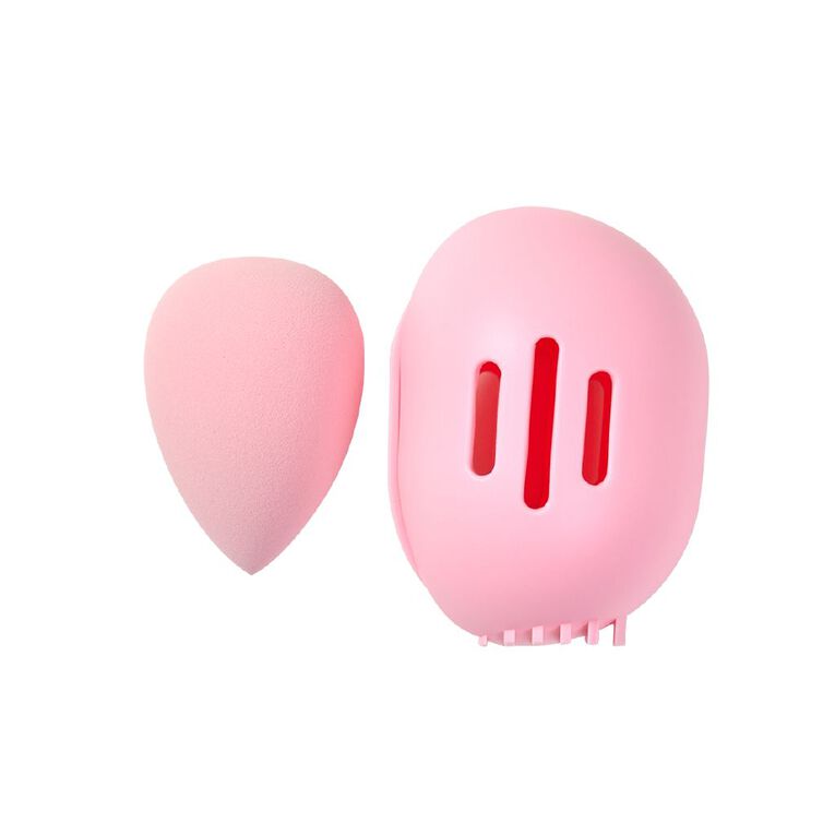 Beauty Sponge and Pink Sponge Holder, , hi-res