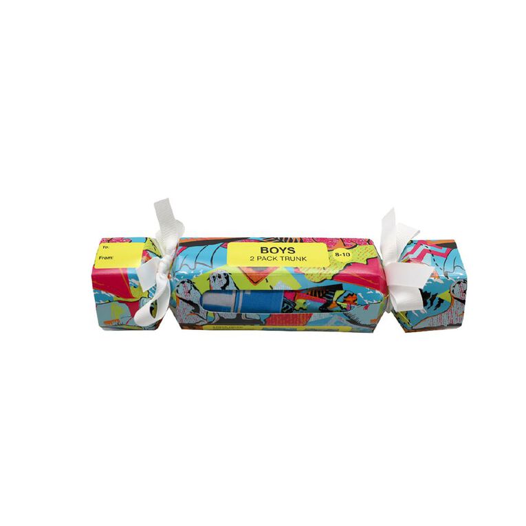 Tradie Boys' Christmas Cracker Trunks 2 Pack, Blue Light, hi-res