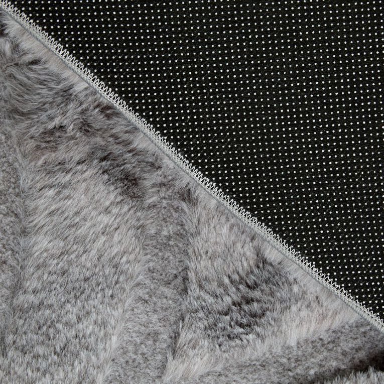 Living & Co Faux Rabbit Carved Rug Grey 160cm x 230cm, , hi-res