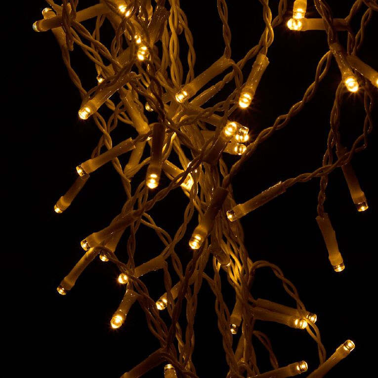 Wonderland Solar Icicle Christmas Lights Warm White 3.9m, , hi-res