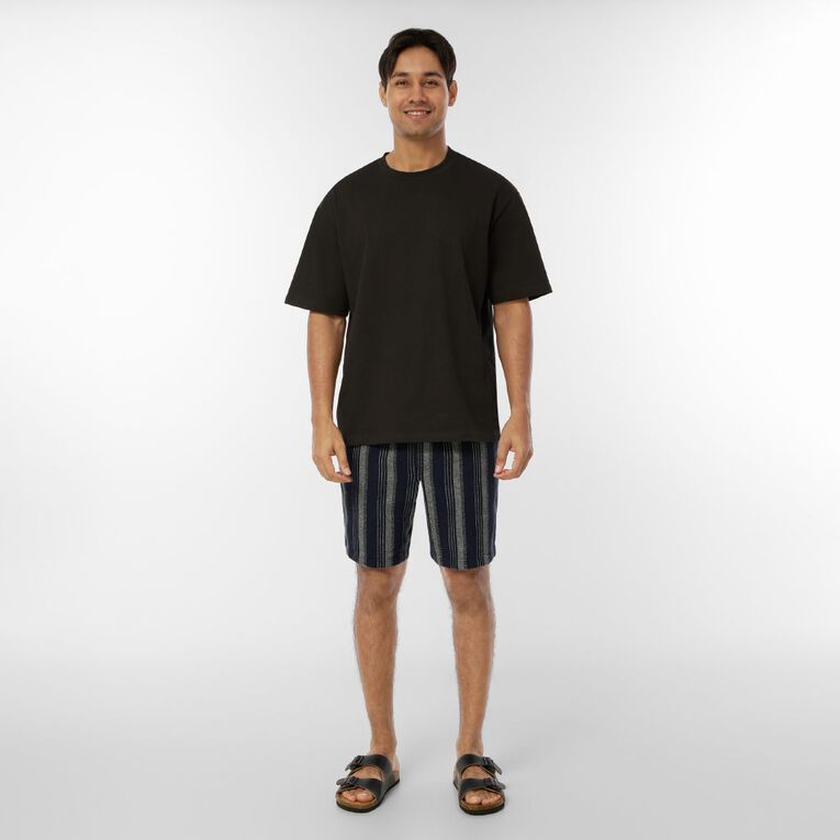 H&H Men's Textured Shorts, Navy, hi-res