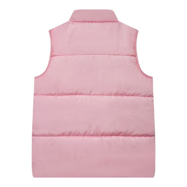 Young Original Plain Puffer Vest, Pink Light, hi-res