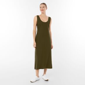 H&H Women's Sleeveless Scoop Dress Midi