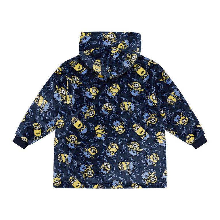 Minions Boys' Coral Fleece Hoodie, Blue Dark, hi-res