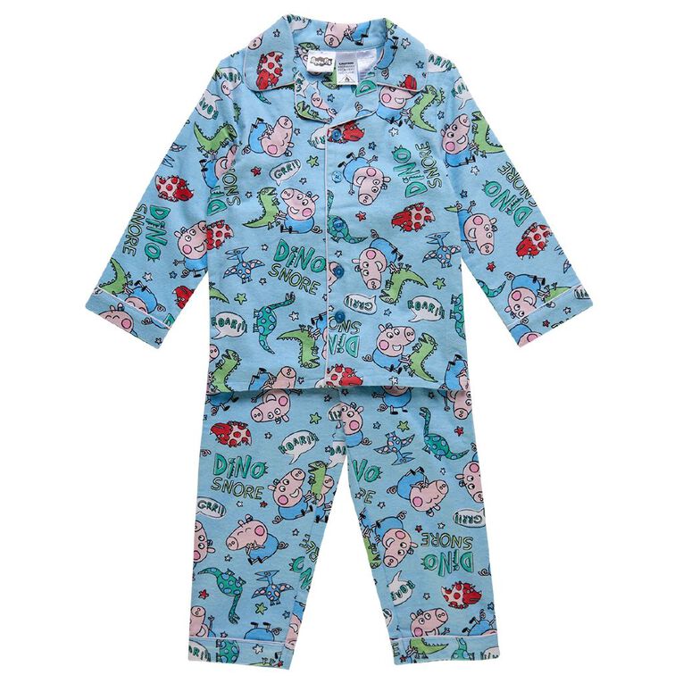 Peppa Pig Boys' Flannelette Button Up, Blue Light, hi-res