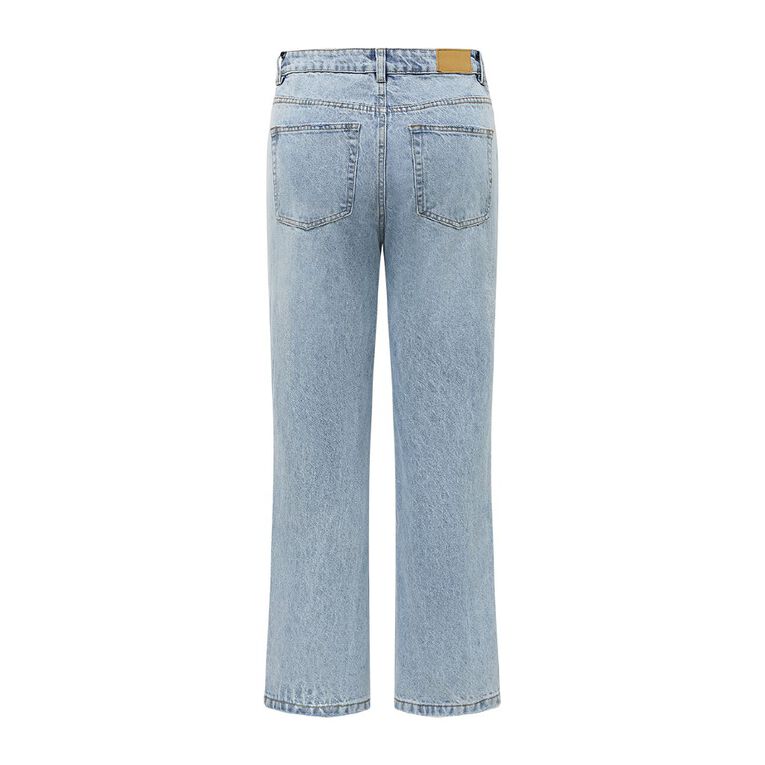 H&H Women's Mid Rise Straight Leg Jean, Denim Light, hi-res