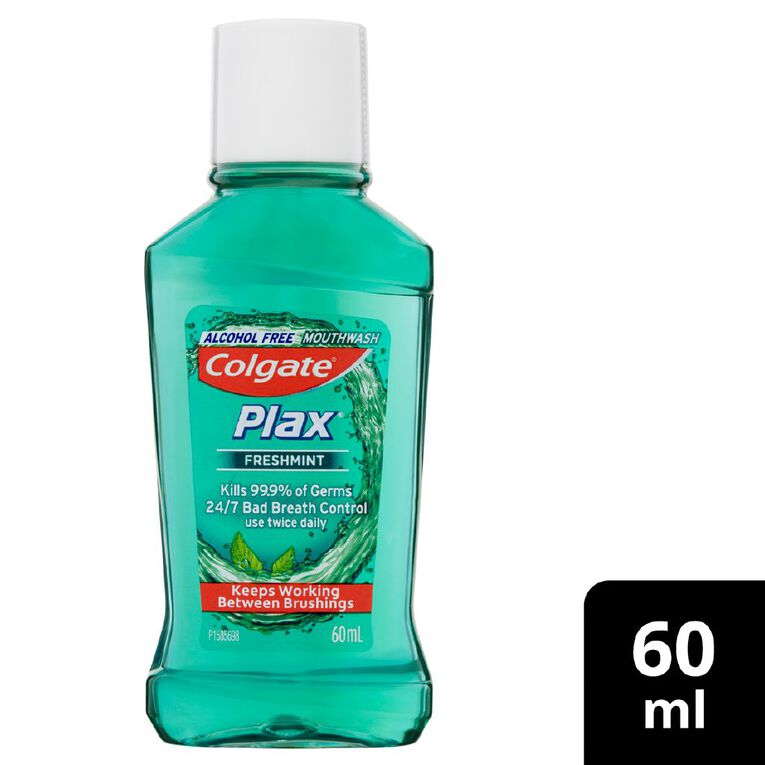 Colgate Plax Antibacterial Travel Freshmint Mouthwash 60ml, , hi-res