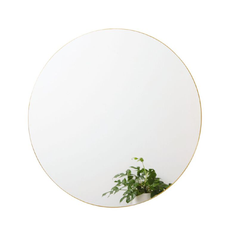 The Warehouse Living Co Round Wall Mirror Gold 80cm 1day Gift Round Wall Mirror Gold 80cm, Copper Round Mirror 80cm