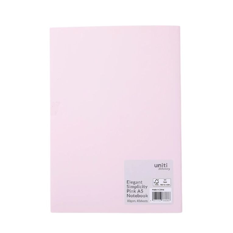 Uniti Stationery Elegant Simplicity A5 Notebook, , hi-res