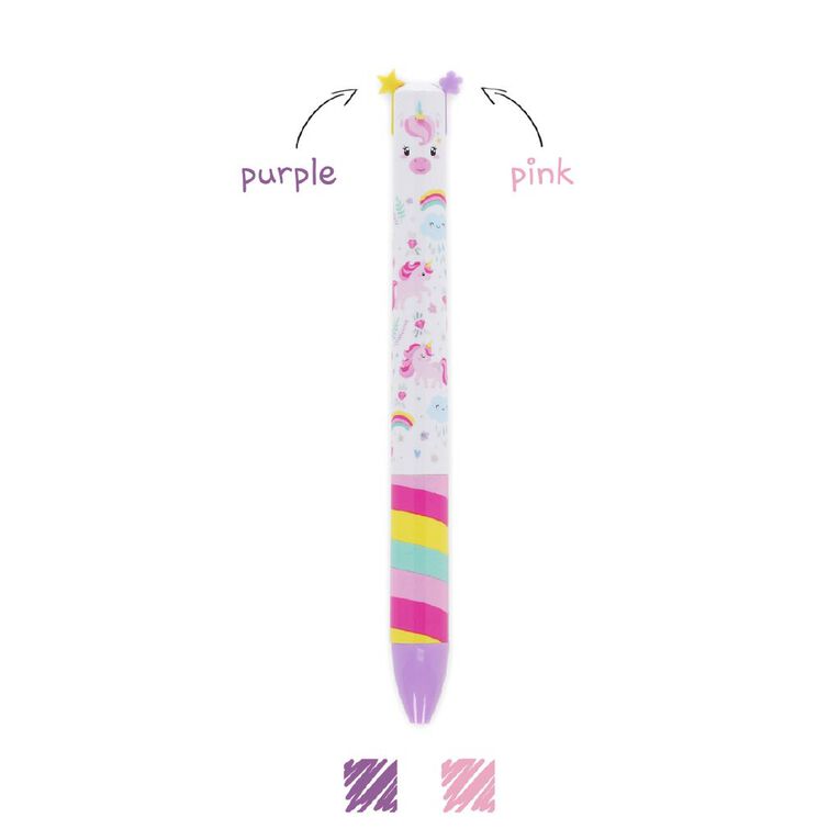 Legami 2 Colour Ballpoint Pen Unicorn, , hi-res