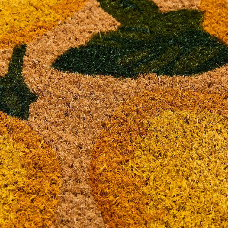 Living & Co Doormat Coir Print Natural 45cm x 75cm, , hi-res