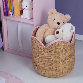 Living & Co Kids Scallop Storage Basket Pink