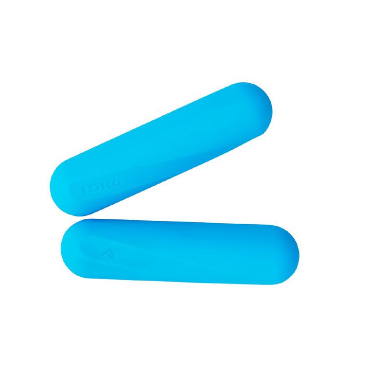 Active Intent Fitness Silicone Hand Weights 1.5kg Blue 2 Pack, , hi-res
