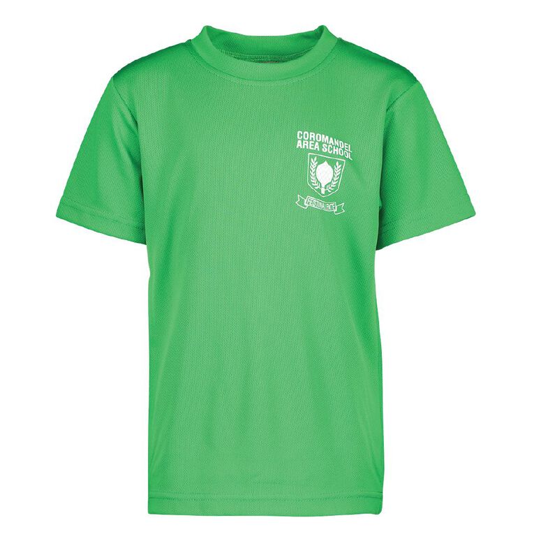 Schooltex Coromandel Area School Tokatea House Tee with Transfer, Green Mid, hi-res
