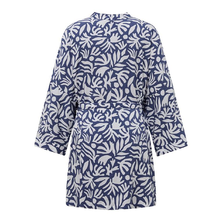 H&H Women's Woven Robe, Blue Dark, hi-res