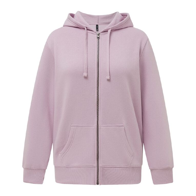 H&H Women's Zip-Thru Hoodie Sweat, Purple Light, hi-res