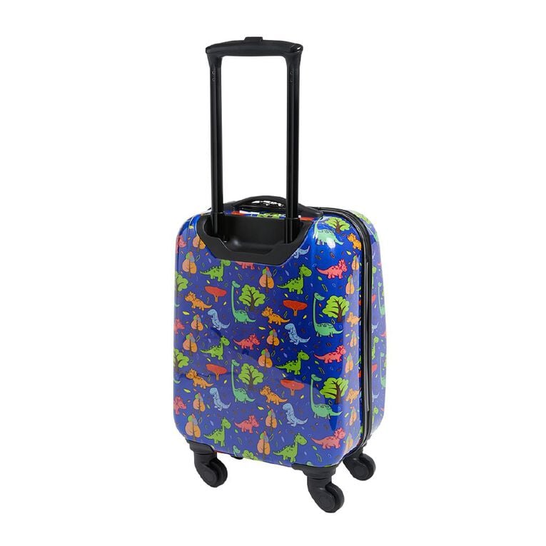 Travelers Club 5 Piece Luggage Set Dinosaur Blue, , hi-res