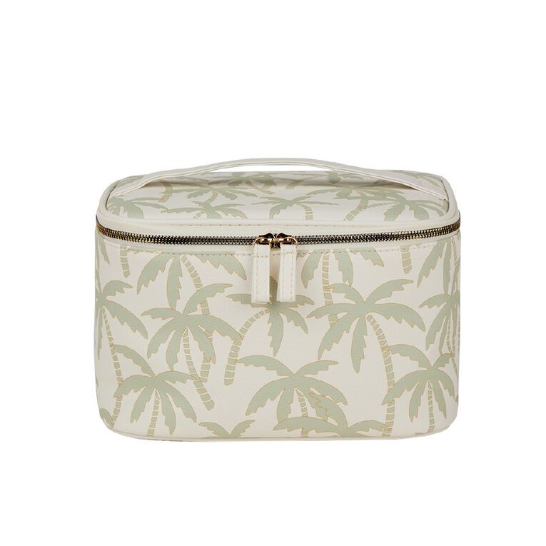 Poppi Large Cosmetic Bag Palm Trees, , hi-res