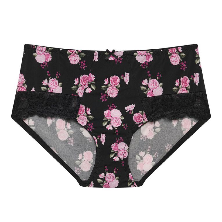 H&H Women's Ivy Lace Full Brief, Black, hi-res