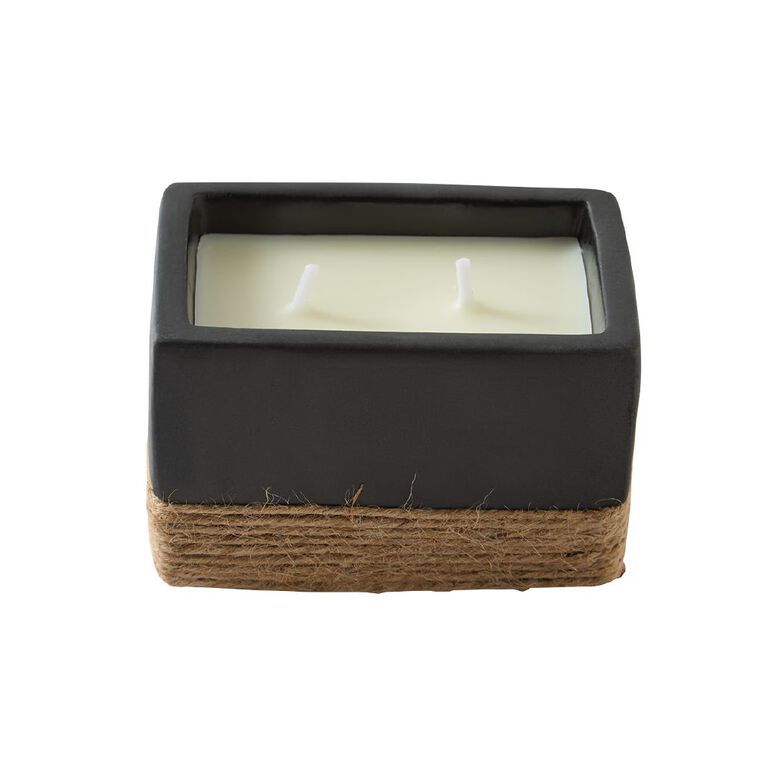 Waxworks Citronella Rectangle Cement Candle With Rope Assorted, , hi-res