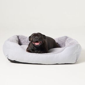 Petzone Grey Rectangular Bed Large