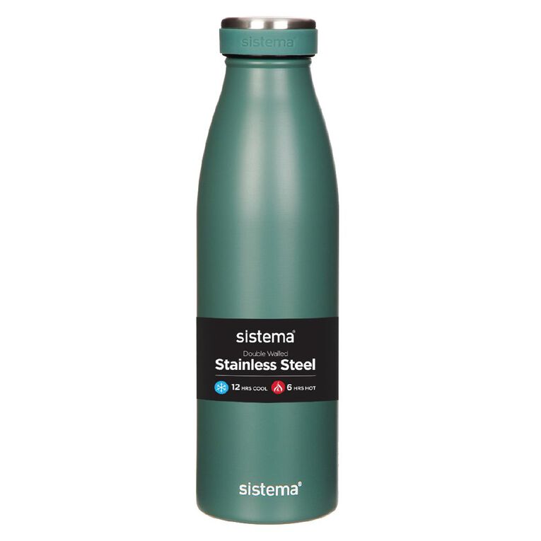 Sistema Stainless Steel Drink Bottle Assorted 500ml, , hi-res