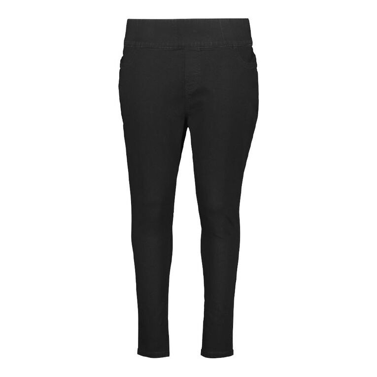H&H Curve Women's Mid Rise Jeggings, Black, hi-res