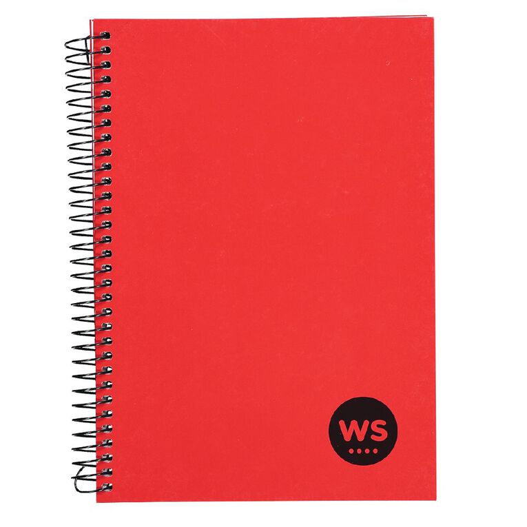 WS Notebook Wiro 200 Pages Hard Back Blue Red Mid A5, , hi-res
