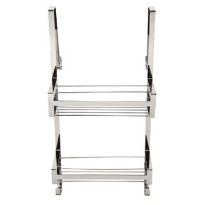 Living & Co Over the Door Bathroom Caddy Silver One Size