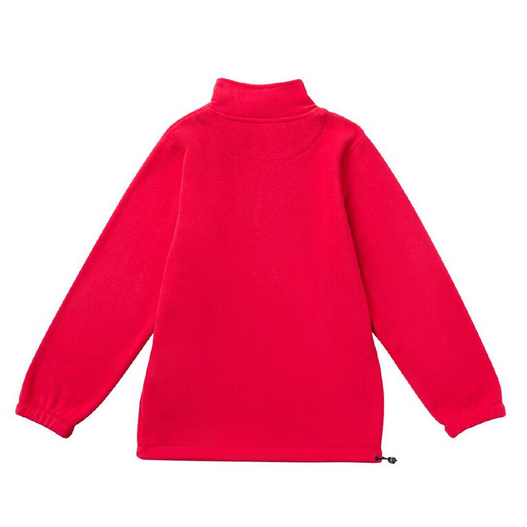 Schooltex Parkview Parua Polar Fleece Top with Badge, Red/Black, hi-res