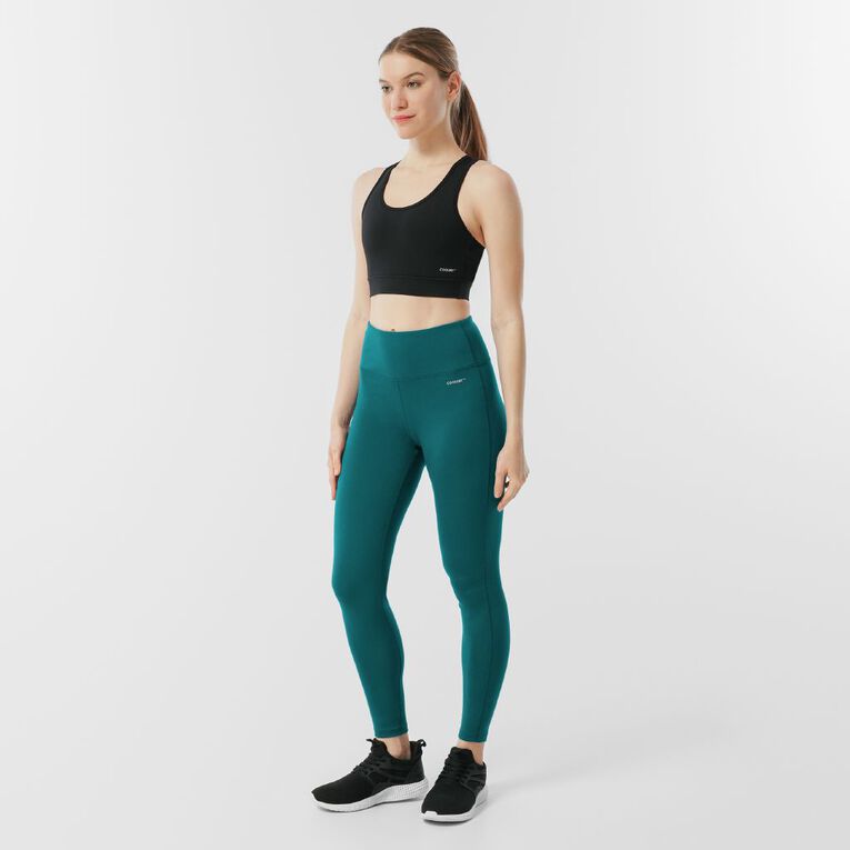 Active Intent Women's Cooldry Full Length Leggings, Green Dark, hi-res