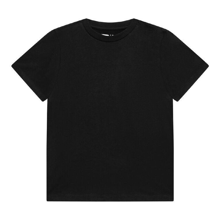 Young Original Short Sleeve Plain Tee, Black, hi-res
