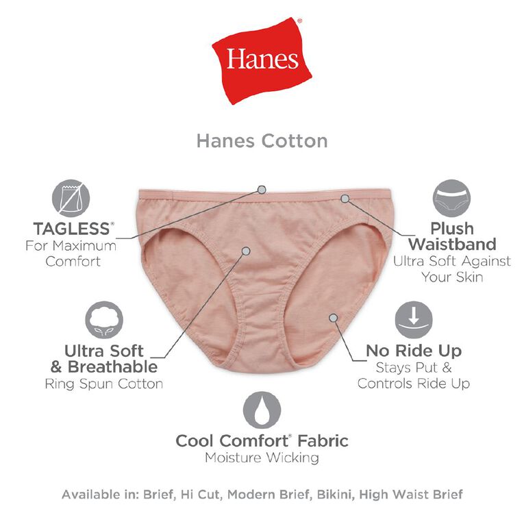 Hanes Women's Cotton Full Briefs 6 Pack, Purple Light, hi-res