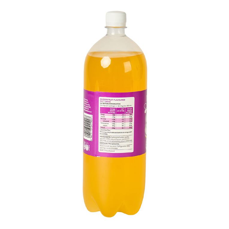 Nice 99% Sugar Free Passionfruit Carbonated Soft Drink 1.5L, , hi-res