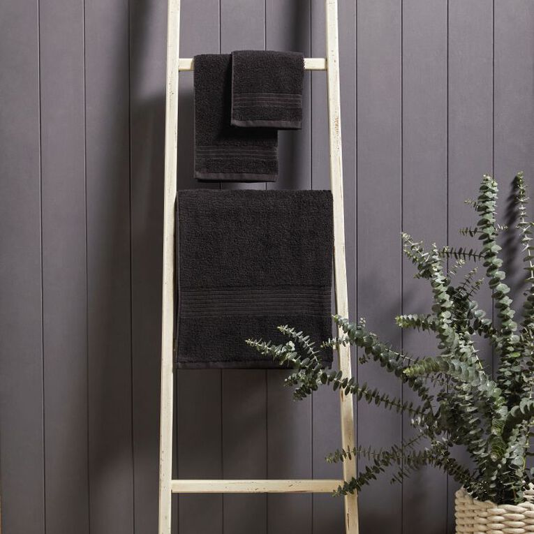 Living & Co Manhattan Hand Towel Alloy Grey 35cm x 55cm, Grey, hi-res