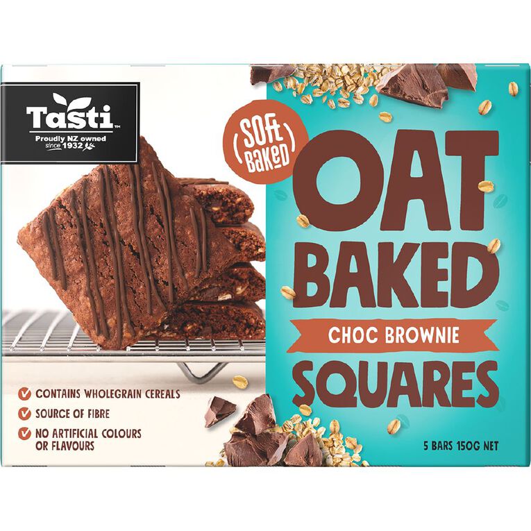 Tasti Oat Baked Squares Choc Brownie 5 Pack, , hi-res