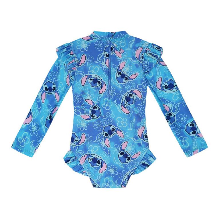Lilo & Stitch Preschool Frill Swimsuit, Blue Mid, hi-res