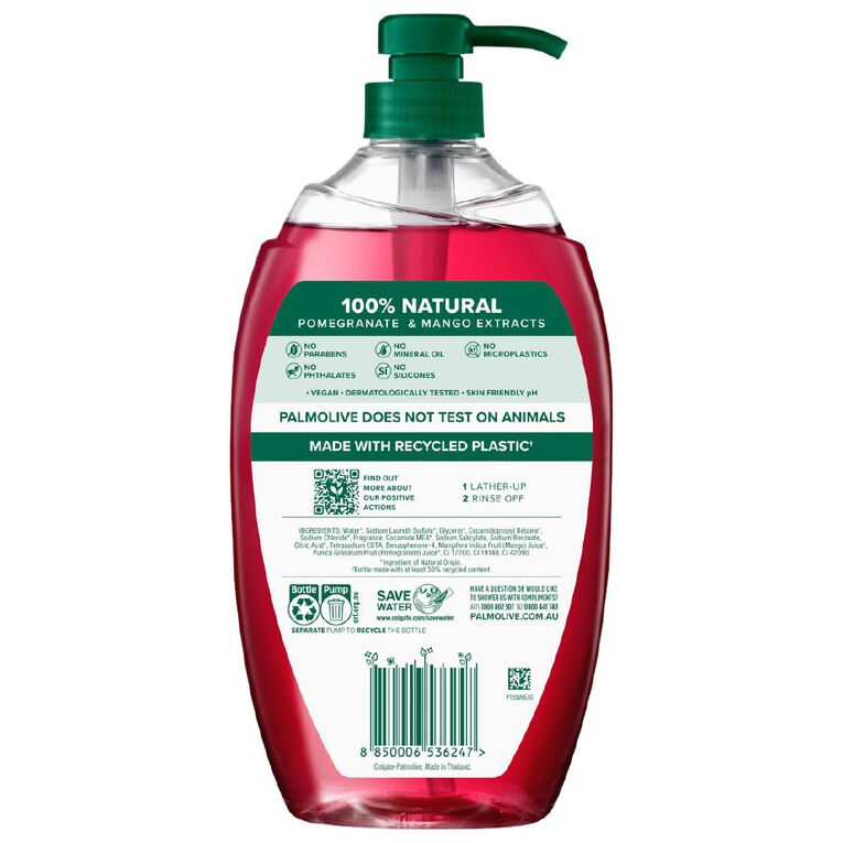 Palmolive Naturals Pomegranate & Mango Bodywash 1L, , hi-res
